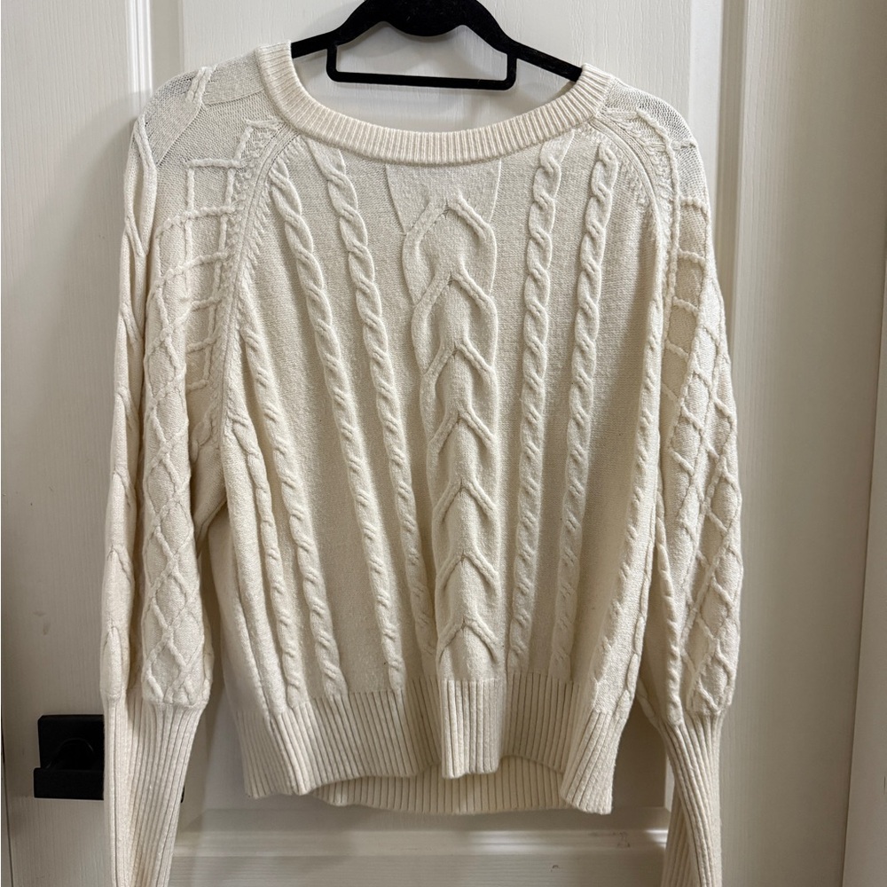 Premise Ivory Cable Knit Sweater